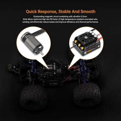 XC E4278 & E8 Sensored Brushless Motor and ESC Combo for RC Car,3-6S Lipo,IP67 Water Proof,Applicable to:1/8