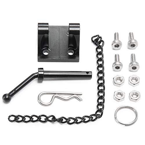 1set 1/10 Scale Alloy Metal Trailer Tow Pintle Hook Chain for 1:10 RC Crawler Car SCX-10 D90 TF2 Truck Accessory