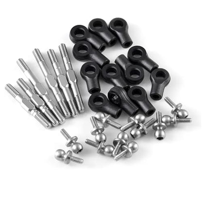 RC Car Models Parts for Losi Micro-B 2Wd 1/24 for Buggy Rc Car Upgrade Parts Stainless Steel Adjustable Linkage Link Rod Set W Ball End Accessories