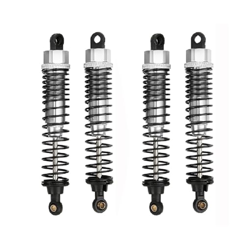 4pcs 68mm/98mm /108mm Aluminum Shocks Absorbers Damper for HSP for HPI 1/10 Scale RC Car On-Road Monster Truck Off Road Buggy(Silver 98mm) - color: Silver 98mm