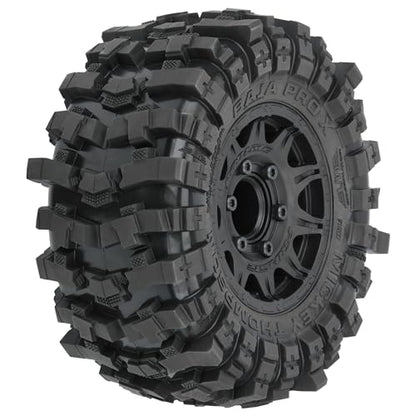 Pro-Line Racing Mickey Thompson Baja Pro X 2.8" Tires Mounted on Raid Black 6x30 Removable Hex 12mm & 14mm Wheels 2 for Big Rock™ 3S Granite™ 3S Stampede® 2 Wheel Drive & 4x4 and Other 1/10 Monster