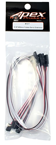 Futaba Style 18" / 450mm Servo Extension - 5 Pack #1017