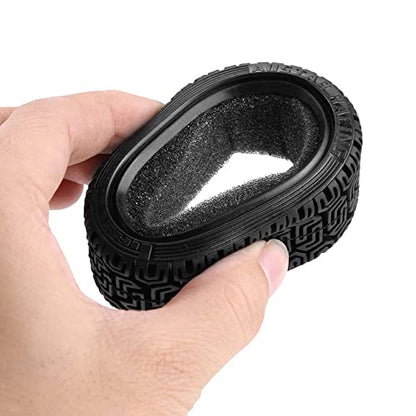 1/10 RC Car Racing Flat Run Sponge Insert Rubber Tyres 68mm Tires for 1:10 RC On Road Car Tamiya HSP HPI Kyosho RC Rally Car (Red) - color: Red