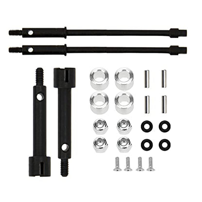 4Pack Vgoohobby RC 4mm Brass Wheel Hub Knuckle Counterweight Front Rear Wheel Axle Drive Shaft Joint Compatible with Axial SCX24 Deadbolt AXI90081 AXI00002 AXI00001 1/24 RC Crawler Car