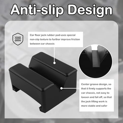 2PCS Rubber Jack Stand Pads for 2-3 Ton,Anti-Slip Heavy Duty Pinch Weld Jack Pad for Providing Cushioning Protection,Professional Pinch Weld Jacks Adapter Car Accessories