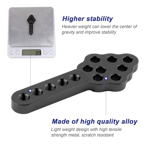 4Pcs Metal CNC RC Car Shock Absorber Mount Adjust Height Angle Stand for Axial SCX10 90046 D90 D110 SCX10III RC Crawler Upgrades (Black) - color: Black