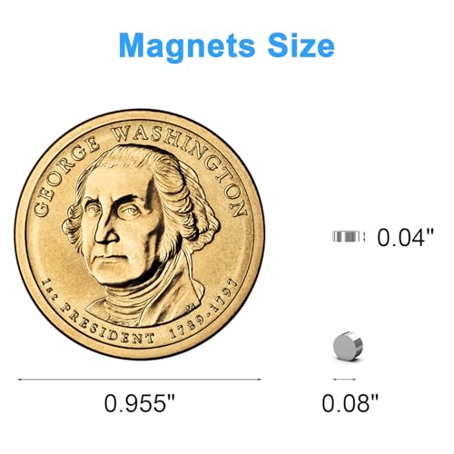 Mini Magnets, 2x1 mm Small Round Magnetic 600 Pack | Rare Earth Neodymium Fridge Magnet for Home Kitchen Office School 3D Printing Industrial Scientific Purpose, Silver - size: 2x1 mm