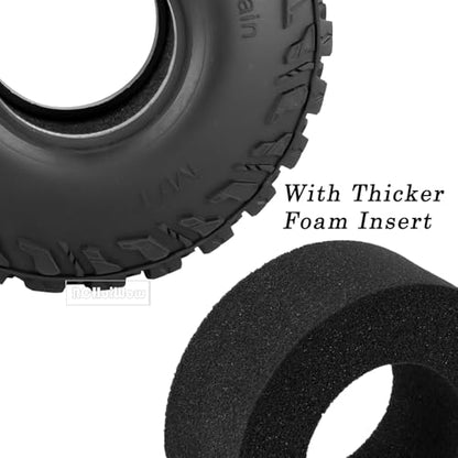 1.9 Inch RC Crawler Tires Skins Soft Rubber Off-Road Tyres for 1/10 TRX4 TRX6 SCX10 90046 AX103007 D90 Gen7 MST VS4-10,RCHuiWow High Grip Mud Terrain Tyres,StyleE - style: StyleE(4pcs)