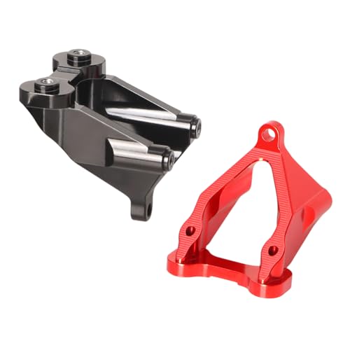 Metal Wing Mount/Rear Wing Tail Spoiler for LOSI 1/16 MINI Buggy RC Aluminum Carbon Fiber Tail Wing Parts (Black Tail Wing Bracket)