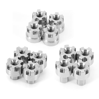 INJORA M2 Wheel Nuts 6/7/8.5mm Stainless Steel Nuts for 1/24 RC Crawler Axial SCX24 AX24 Upgrade, 12PCS - size: 6/7/8.5mm