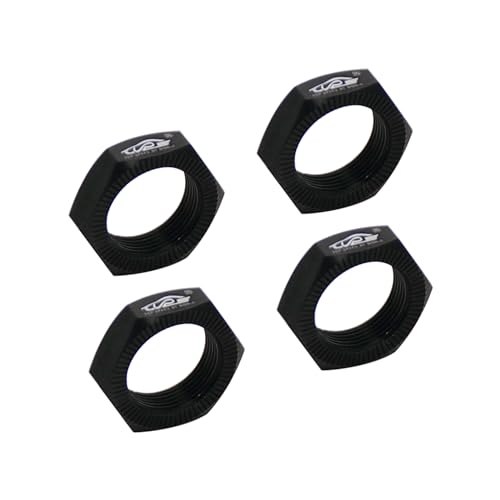 24MM Aluminium Wheel Nut Set (Black) | for 1/5 Scale Hpi ROVAN Km Baja 5b RC Car Parts - color: Black