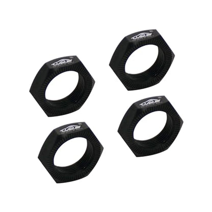 24MM Aluminium Wheel Nut Set (Black) | for 1/5 Scale Hpi ROVAN Km Baja 5b RC Car Parts - color: Black