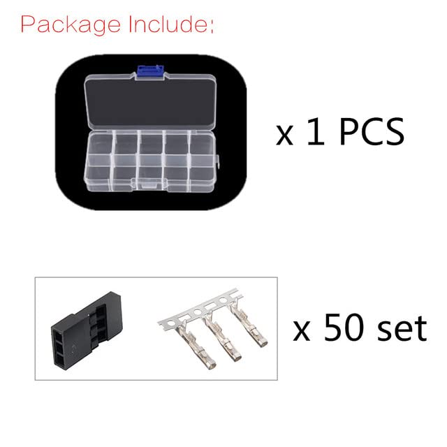 50PCS DIY Servo Extension Cable JR/Futaba Connector Male/Female Plug with 2.54 Terminal for RC Robot Airplane Car Servo ESC (Male x50 Ordinary) - style: Male x50 Ordinary