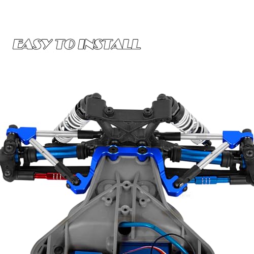 RC 7075 Aluminum Front Tie Rods w/Stabilizer Upgrades Part for 1/10 Slash 4x4 lcg,7075 Aluminum Alloy Front Tie Rods Hop Ups,Navy Blue - color: Navy Blue - (Upgrades)
