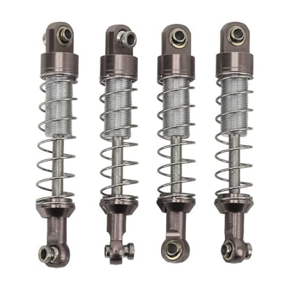 51mm Aluminum Alloy RC Shocks, 2 Pairs Aluminum Alloy RC Car Shock Absorber Dampers with Mounting Screws Bolts for WPL C14 C24 MN D90 99S