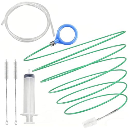 5 PCS Car Sunroof Drain Cleaning Tool, Flexible Tube Cleaner with Rotating Brush Head, Tear-resistant Portable Unclogger Kit, Maintenance Accessories for Drains Sewers Windshields (Green)