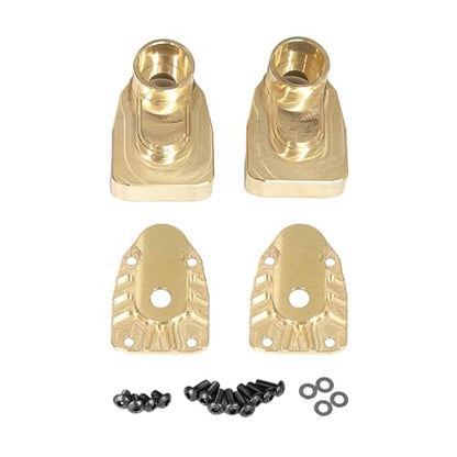 2pcs Brass Rear Drive Axle Mount, C Hub Carrier Steering Knuckle Arm Base for Axial 1/8 AXP8 GILAMON 2.2 4X4 RTR Trail Buggy Upgrades Accessories