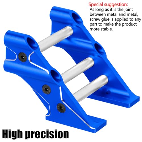 RC Wing Mount Upgrades Part for 1/10 Kraton Outcast 4X4 4S V2 BLX,Alloy Rear Wing Mount Hops Up,Replace ARA320631,Navy Blue - color: Navy Blue(parts)