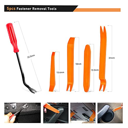 GOOACC 680Pcs Car Push Retainer Clips & Auto Fasteners Assortment -22 Most Popular Sizes Nylon Bumper Fender Rivets with 10 Cable Ties for Toyota GM Ford Honda Chevy