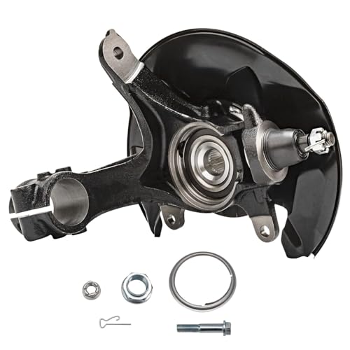 Detroit Axle - 4pc Front Steering Knuckles Kit for 2013-2016 Honda Accord | 2 Steering Knuckles & Wheel Bearing Hubs 2 Outer Tie Rod Ends 2013 2014 2015 2016 Replacement - size: 4SU50433/Kit