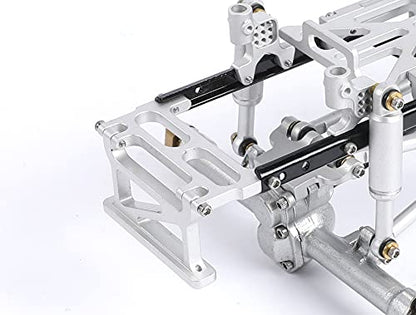 Aluminum Rear Body Shell Mount Parts for Axial SCX24 C10 1/24 RC Crawler Upgrades (Silver) - color: Silver