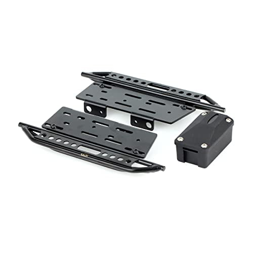 LCX Racing 1/10th RC Crawler Car Metal Rail Steel Side Step Running Board Rock Slider for Axial SCX10 II 90046 Wrangle Body