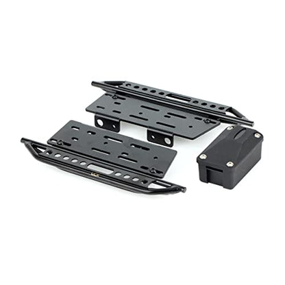 LCX Racing 1/10th RC Crawler Car Metal Rail Steel Side Step Running Board Rock Slider for Axial SCX10 II 90046 Wrangle Body