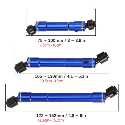 3Pcs Replacement Metal Hard Steel Front Middle Rear CVD Drive Shaft Mount Set for TRAXXAS TRX6 G63 6X6 88096‑4 1/10 RC Car Truck Car Upgrade