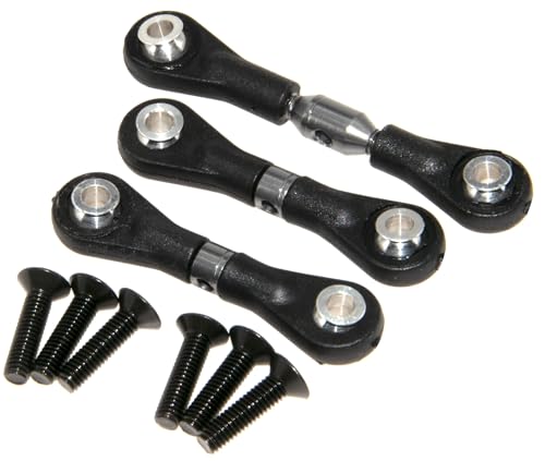 Steering Rod Tie Links Compatible with Tamiya TT02 TT02T Turnbuckles Upgrade RC Crawler Car Aluminum Alloy Linkage Part(Titanium) - color: Titanium