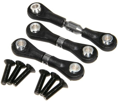Steering Rod Tie Links Compatible with Tamiya TT02 TT02T Turnbuckles Upgrade RC Crawler Car Aluminum Alloy Linkage Part(Titanium) - color: Titanium