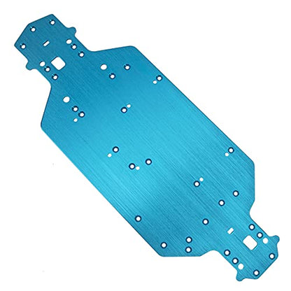 Aluminum Alloy Chassis Plate 03001 Upgrade Parts Compatible with Redcat Racing Lightning EP Drift Lightning STK HSP 94123 94103 1/10 RC Car (Blue) - color: Blue