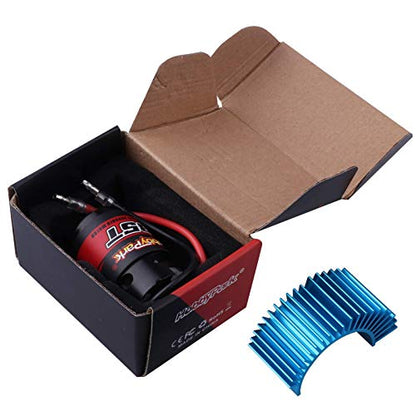 HobbyPark 35T Motor 550 Brushed Electric Engine w/Heatsink for 1/10 RC Crawler Cars Traxxas TRX4 TRX6 Axial SCX10 Redcat Gen7 Gen8 RC4WD - size: 35T