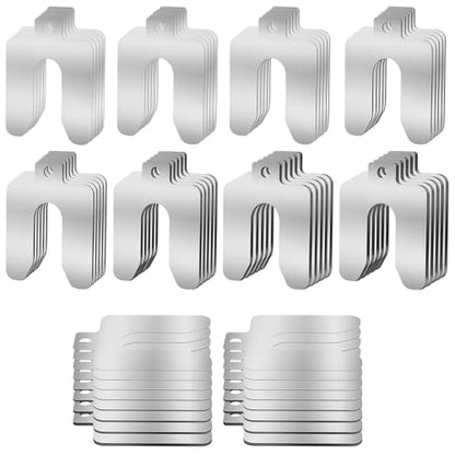 MUZIK 56 Pcs 2"x2" Metal Shims for CNC, Machining & Automotive Alignment | 304 Stainless Steel, 8 Thicknesses, Easy Identification, Precision Laser Cut, Corrosion Resistant, Burr Free Finish - size: A 2" x 2"