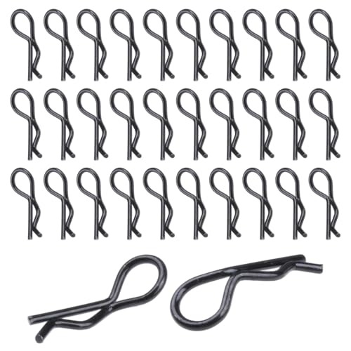 HobbyPark 100pcs Mini Body Clips R Pins for 1/24 1/28 1/36 Scale Micro Cars Compatible with Axial SCX24 Deadbolt 90081 JLU CRC AXI00002 B17 Betty AXI00004