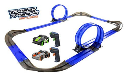 2.4 GHz Radio Control Remote Slot-Less, Cordless Racing Super Loop Speedway Track Set with Two Cars