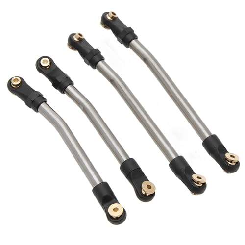 MEUS Racing SCX24 Links High Clearance Chassis Links & Steering Links Set for Axial SCX24 C10 Bronco Wrangler 1/24 RC Crawler, Titanium - color: Titanium