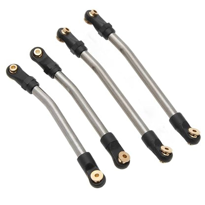 MEUS Racing SCX24 Links High Clearance Chassis Links & Steering Links Set for Axial SCX24 C10 Bronco Wrangler 1/24 RC Crawler, Titanium - color: Titanium