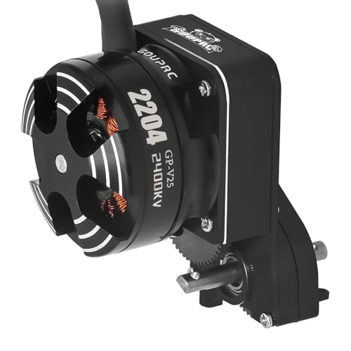 GOUPRC 2204 2400KV Brushless Outrunner Motor with Transmission & 30A Brushless Esc for SCX24 RC Crawler Axial 1/24 RC Car Truck - style: Motor+30A ESC Black