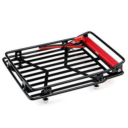 KYX Racing Metal Roof Rack 132x103mm w/LED Lamp Upgrades Parts Accessories for RC Crawler Car SCX10 II 90046 90047 SCX10 III Traxxas TRX4 TRX6 Redcat Gen8 Scout II