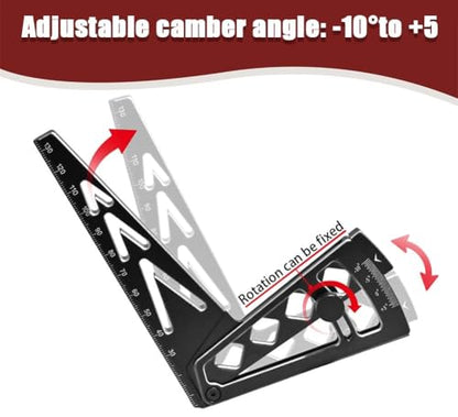 Ride Height Gauge RC Car Camber Gauge Adjustable RC Car Wheel Rim Measuring Tool Ruler, CNC-Machined Aluminum Alloy Height Camber for Traxxas Arrma Losi Axial HPI Redcat Racing 1/10 1/8 1/7 Sca Silver - color: Silver