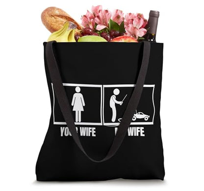 Remote Control Racing Your Wife My Wife Husband RC Cars Tote Bag