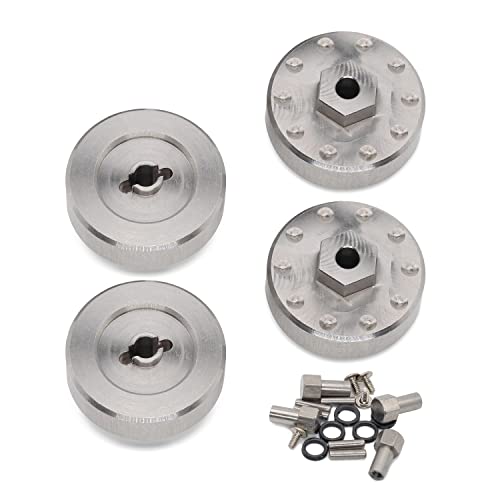 Stainless Steel Wheel Weights Hex Extended Adapter 5mm for AXIAL SCX24 Deadbolt C10 Jeep JLU Gladiator Bronco Upgrades 1/24 RC Crawler Car