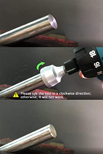 CONQUER Deburring External Chamfer Tool, All Thread Reamer, 1/8"-3/4" | HSS Blade, Quick-Release 1/4" Hex Shank Fits Copper, Aluminum, Brass & PVC Pipe - size: HSS 1/8"-3/4"(3mm-19mm)