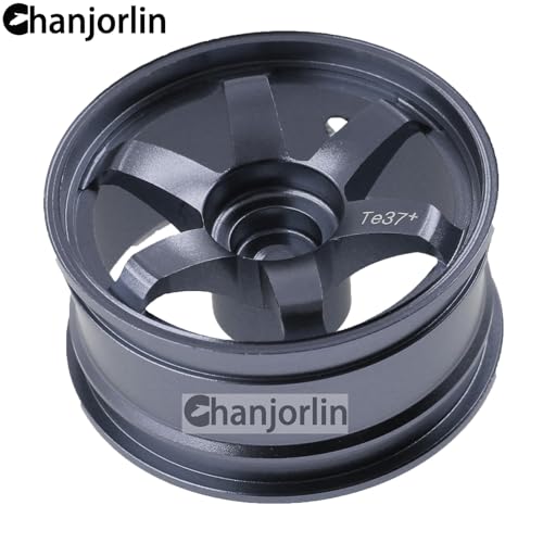 1/10 RC On Road Drift Wheels Rims Hex 12mm Alloy Aluminum Rally Racing Hubs for 1:10 Scale Touring Street Car Tires Tyres Tamiya TT01 TT02 A959 PTG2 HPI KYOSHO HSP XV02 XV01 4PCS (Titanium) - color: Titanium