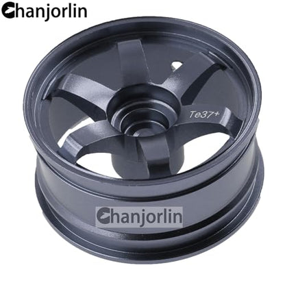 1/10 RC On Road Drift Wheels Rims Hex 12mm Alloy Aluminum Rally Racing Hubs for 1:10 Scale Touring Street Car Tires Tyres Tamiya TT01 TT02 A959 PTG2 HPI KYOSHO HSP XV02 XV01 4PCS (Titanium) - color: Titanium