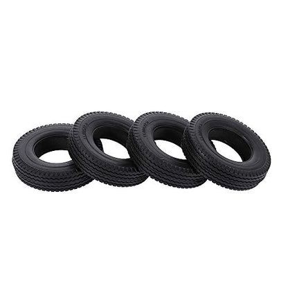 GoolRC 4pcs Trailer Car Rubber Tires for 1/14 Tamiya Tractor Truck RC Climber Trailer