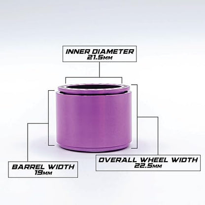 1UP Wheels 1.0" Island Ultra Wide Premium Wheels | Purple | for Axial SCX24, AX24, Traxxas TRX4-M, Redcat Ascent-18, FMS FCX18, 7mm Hex Vehicles - Aluminum Beadlock Wheels - color: Purple