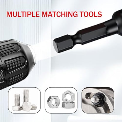 15PCS Magnetic Nut Driver Set,Impact Power Hex Nut Driver Drill Bit Master Kit, SAE & Metric, 1/4-Inch Quick-Change|Cr-V Steel - size: 15PCS 2.5 Inch Magnetic Nut Driver Set