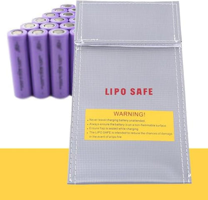 RC Battery Bag, Fireproof Explosion-Proof Safety Charger Pouch Protector 100x200mm for Drone RC Hobbyists and Outdoor Enthusiasts