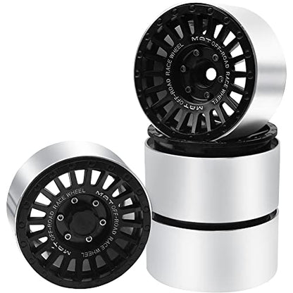 2.2" Metal Beadlock Wheel Rims 35mm Wide Fit 2.2 Tires Compatible with Traxxas TRX4 TRX6 Axial SCX10 90046 SCX10-III Wraith RR10 Spectra 1/10 RC Crawler